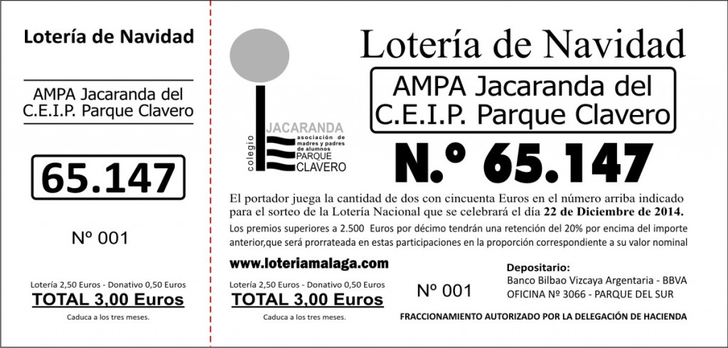 AMPA Jacaranda parque clavero loteria 2014 (1)