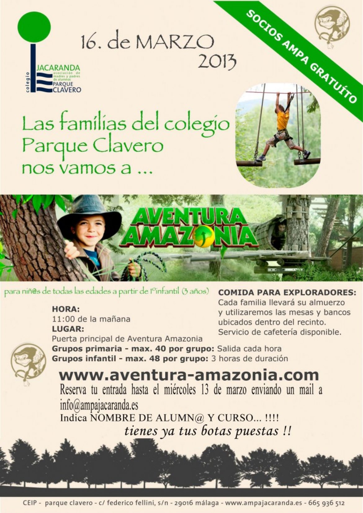 Excursión Socios AMPA Gratuita