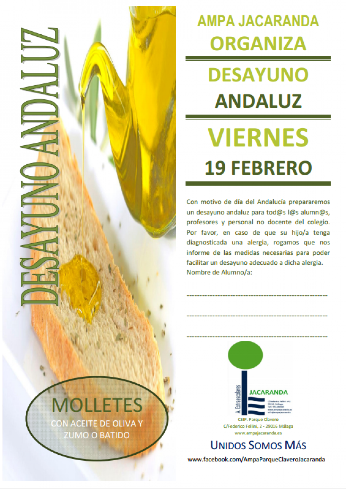 Desayuno Andaluz 19 de febrero de 2021